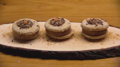 Mandarin, Chocolate and Walnut Ice-cream Sandwiches