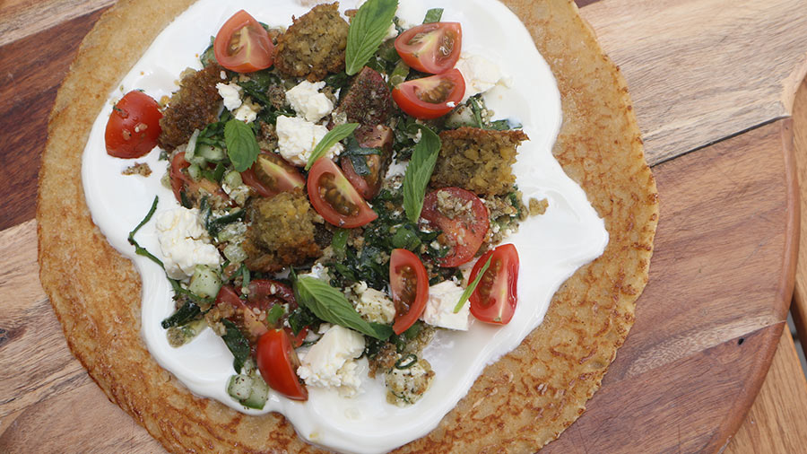 Falafel Salad Crepe