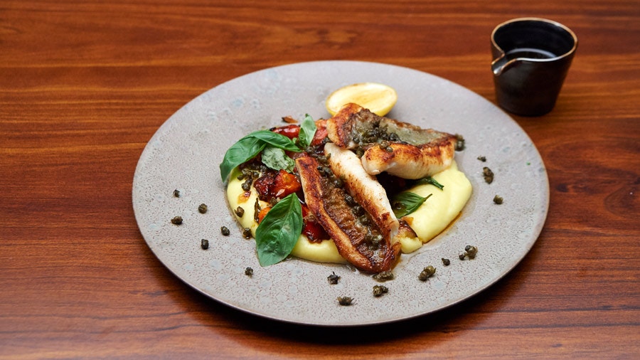 John Dory with Caponata and Dutch Cream Mash