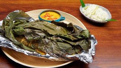 Whole Barramundi with Potato Curry
