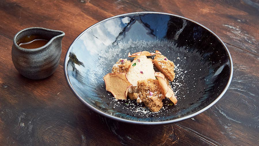 Japanese Apple Pie with Soy Milk Ice Cream
