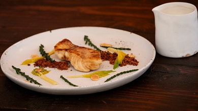 Seared Barramundi Cod with Lemon Beurre Blanc Sauce