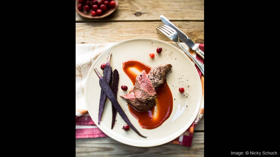 Kangaroo with purple carrot, riberry & native pepper