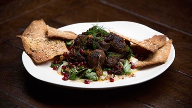 Braised Beef Shin with Smoked Eggplant Yoghurt and Tabouli