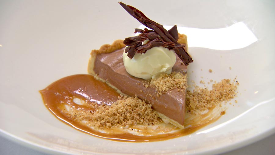 Chocolate Mousse Tart with Salted Caramel