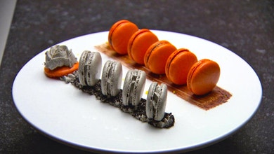 Jaffa & Black Sesame Macarons