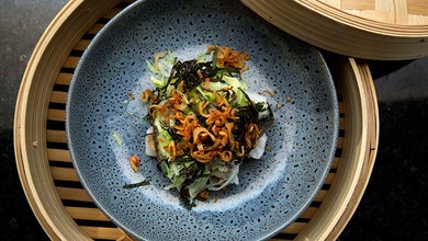 Vietnamese Rice Noodle Rolls filled with Pork and Mushrooms