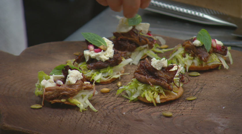 Braised Lamb Shoulder Tostada