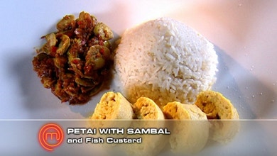 Petai with Sambal and Fish Custard
