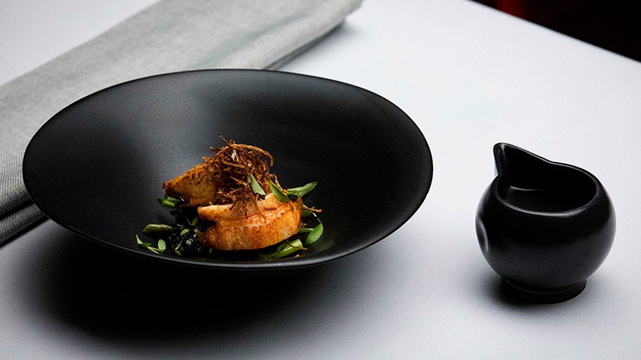 Crayfish with Ginger Broth and Prawn Oil