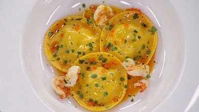 Fennel and Prawn Tortellini with Chipotle Truffle Oil