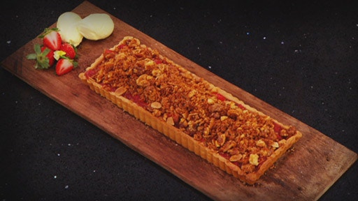 Apple and Strawberry Crumble Tart