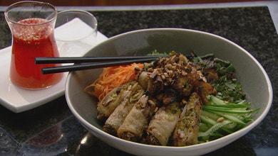 Grilled Pork Spring Roll Noodles