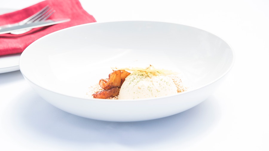 Lime Semifreddo with Pineapple and Kaffir Lime