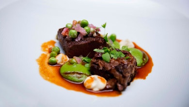 Roast Lamb with Mint Peas