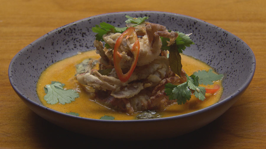 Soft Shell Crab with Curry Sauce