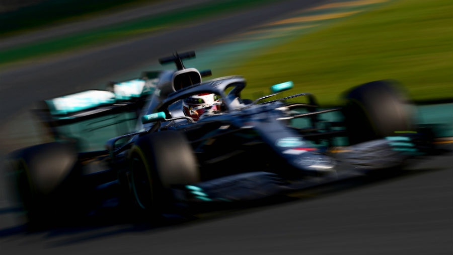 Pierre Gasly of France driving the Aston Martin Red Bull Racing RB15 on track