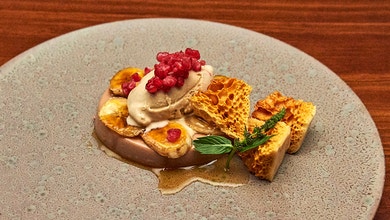 Chocolate and Cola Panna Cotta with Cola Honeycomb