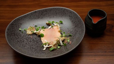 Lemongrass Smoked Rainbow Trout with Sweet and Sour Broth