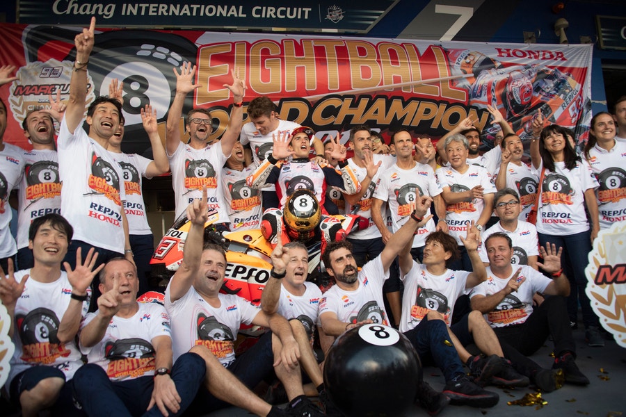 Marc Marquez and team