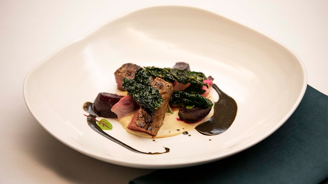 Lamb Backstrap with Black Garlic Sauce