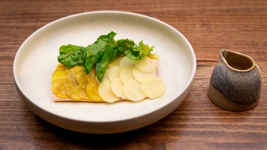 Smoked Golden Trout with Chard and Apple Brown Butter Vinaigrette