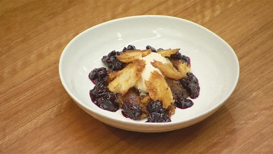 Textures of Bread with Rye and Pecan Crumb, Ginger Ice Cream