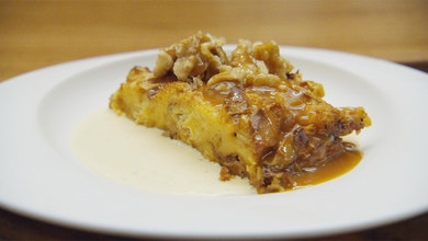 Salted Caramel Bread Pudding with Salted Caramel Sauce