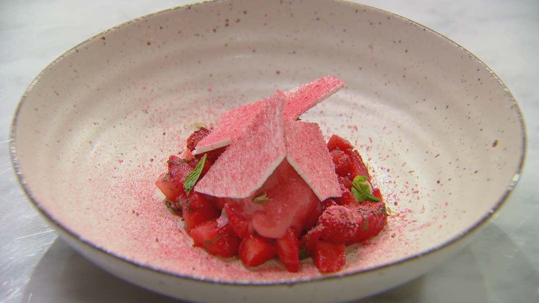 Rhubarb and Stawberry Sorbet