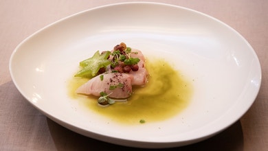Kingfish Ceviche in Green Water