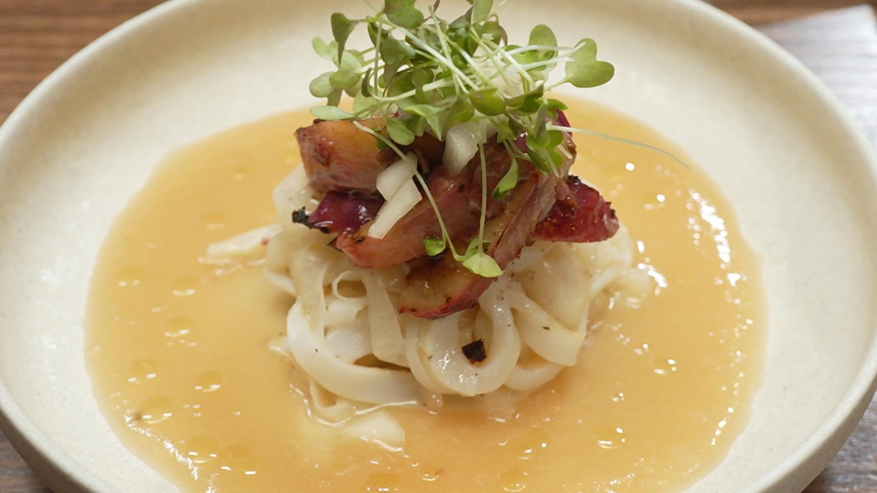 Nectarine with Noodles