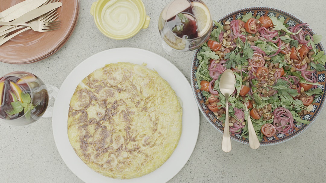 Spanish Tortilla with Quick Aioli