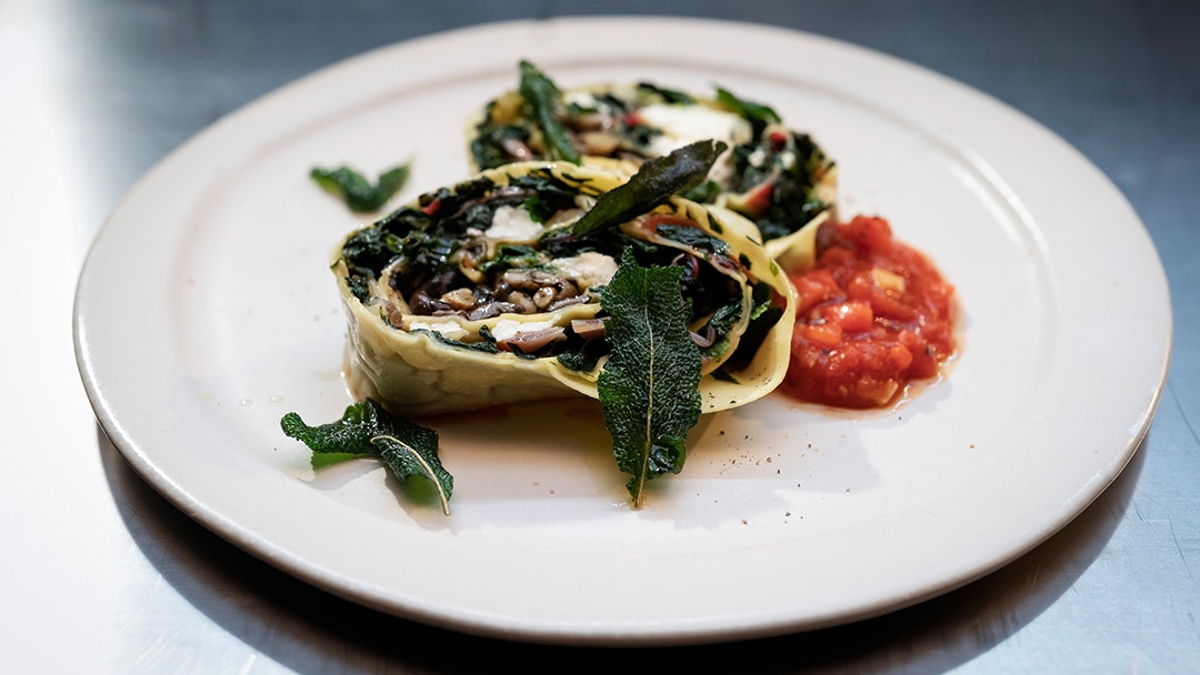 Mushroom and Spinach Rotolo