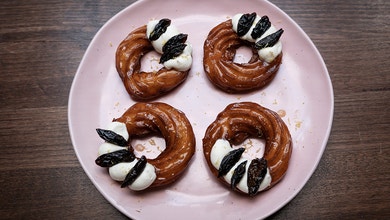 Prune Glazed Crullers