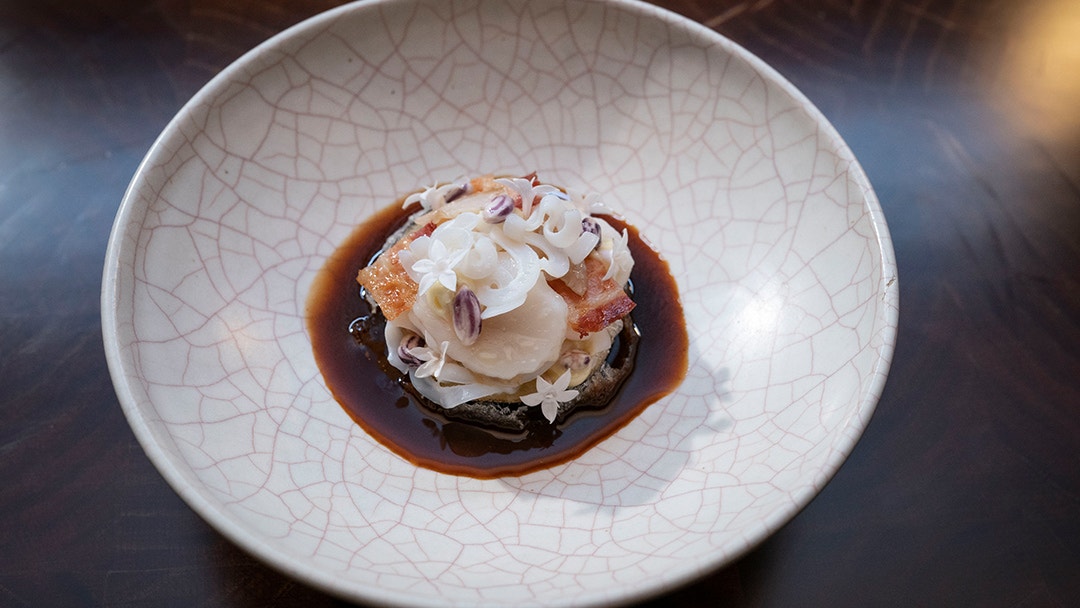 XO Squid, Scallops and Pipies, Crispy Eggplant, Aioli