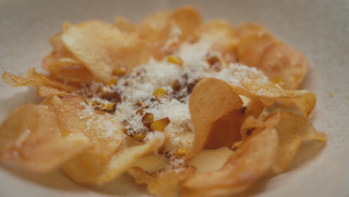 Cold & Cornfused  - Honey Butter Crisps with Frozen Corn Ice Cream