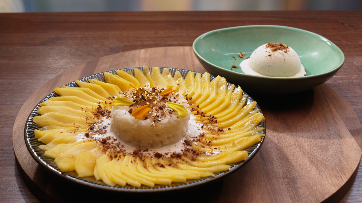 Mango Sticky Rice and Cardamom Ice Cream