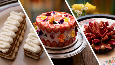 Poh’s Jam Face Favourites - Rhubarb Lily Tart, Milly-Filly And Strawberry Lychee Chiffon Cake