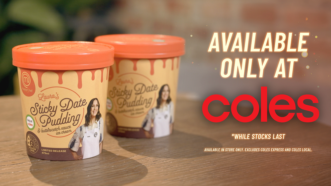 Laura Sharrad sticky date pudding ice cream coles