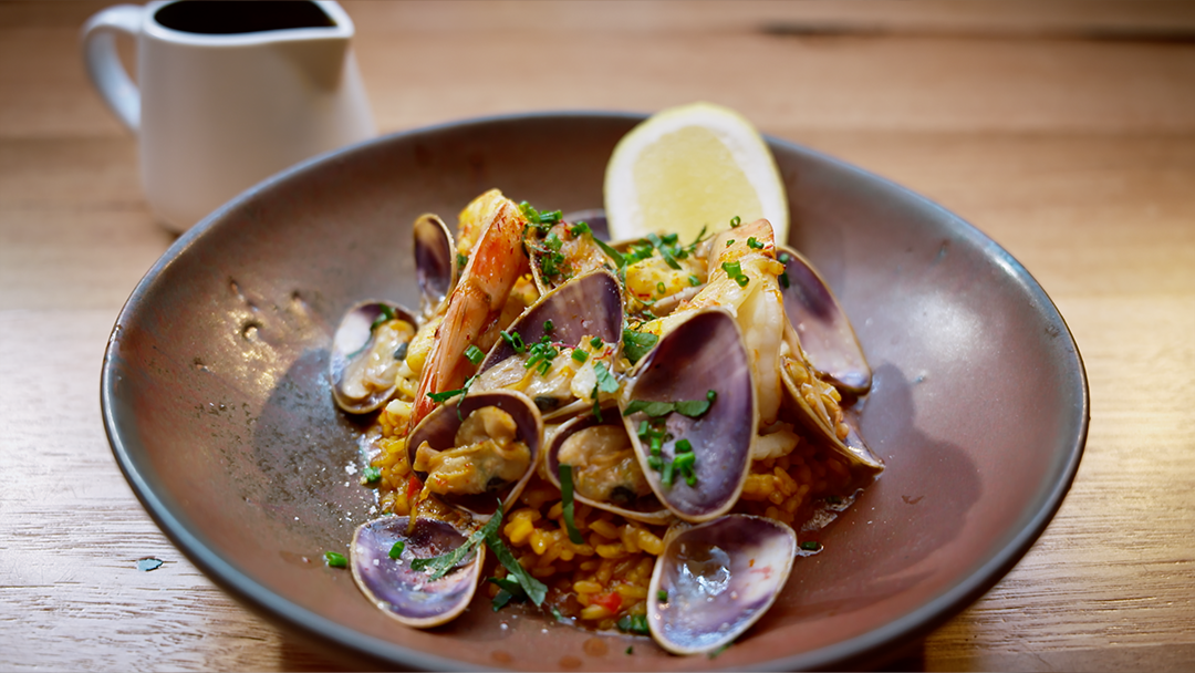 Arroz Caldoso With Prawns, Pipis and Squid