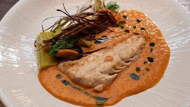 Flathead, Leek, Mussels, Nduja